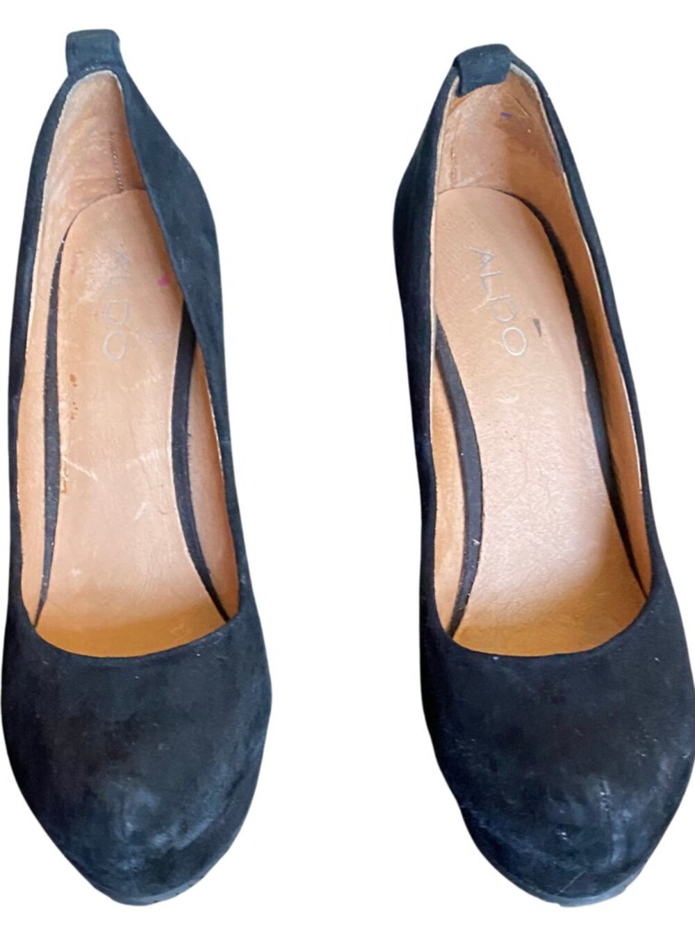 Aldo black suede style wedge heels | size 9